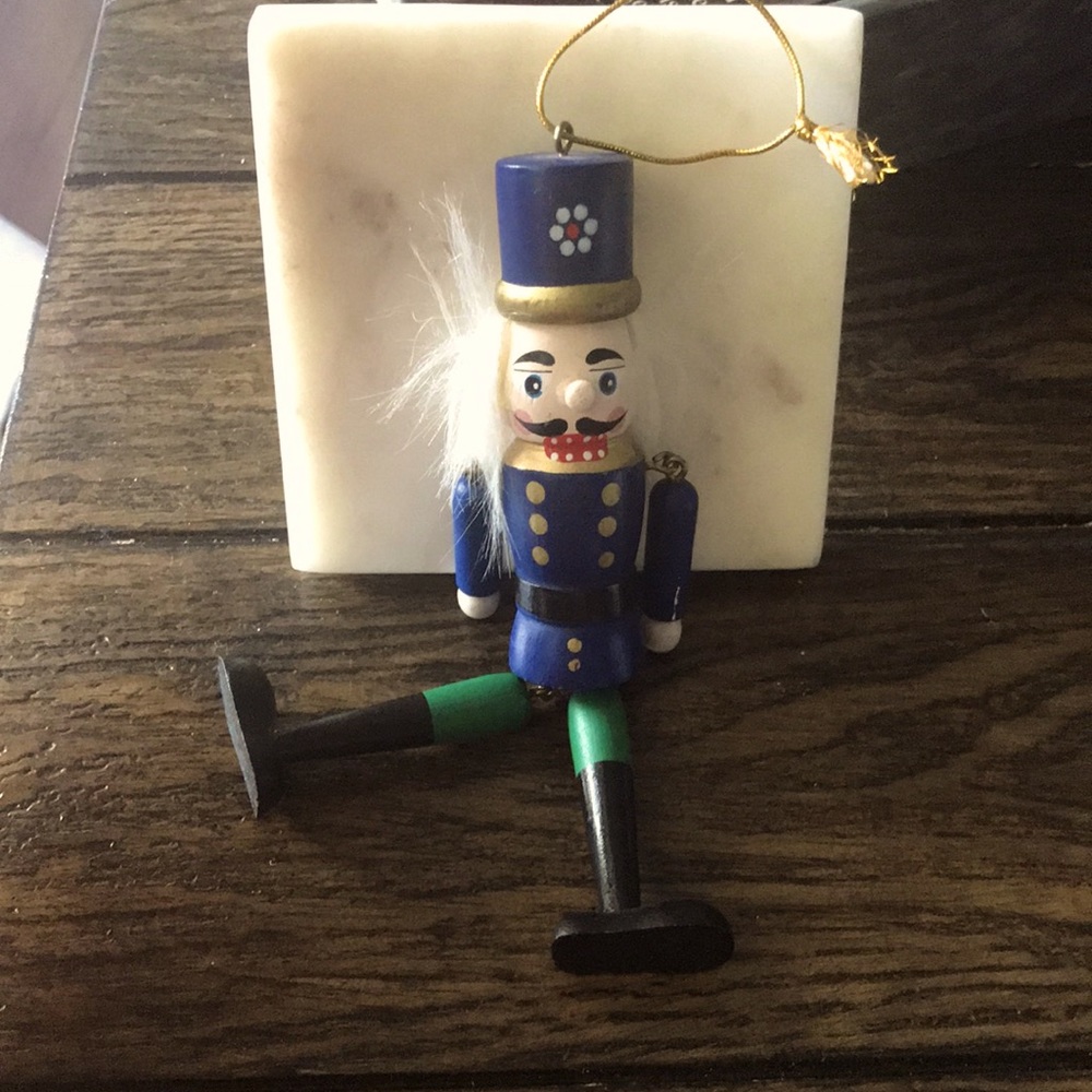 Old Fashioned Wooden Nutcracker Ornament